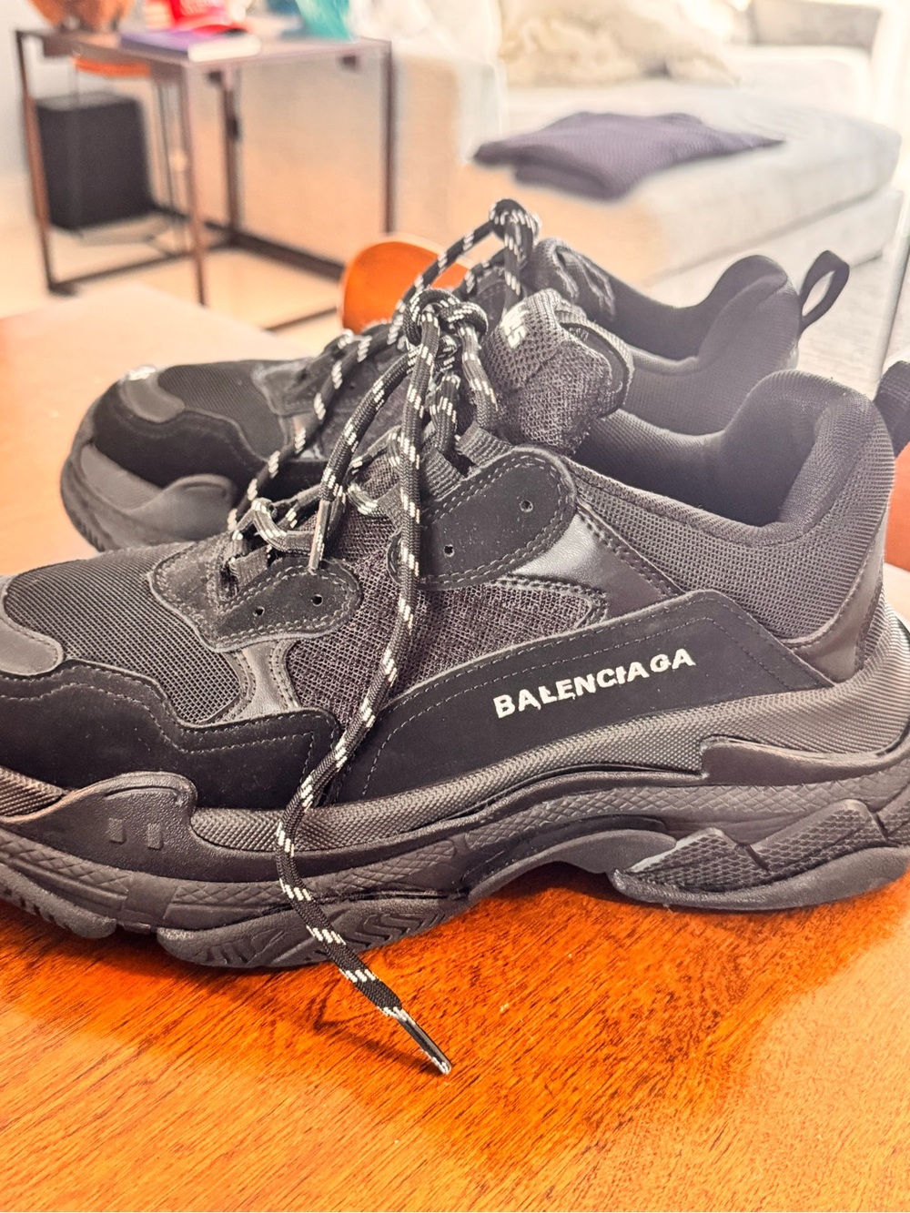 Balenciaga Triple S Black Men’s Chunky Sneakers